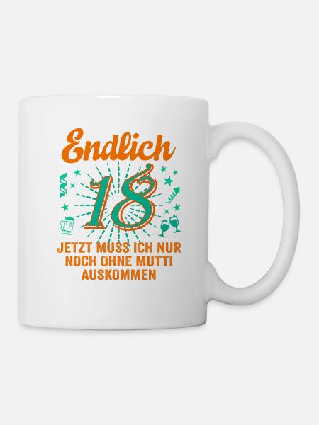 18 Geburtstag Junge Geschenk lustig 18. Ehrentag - Tasse - Weiß