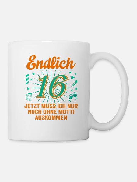 16 Geburtstag Junge Geschenk lustig 16. Ehrentag - Tasse - Weiß