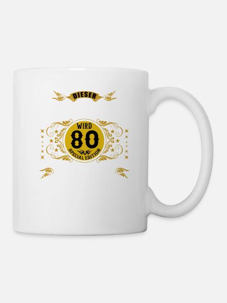 80 Geburtstag 80. Jubiläum 80 Ehrentag Geschenk - Tasse - Weiß