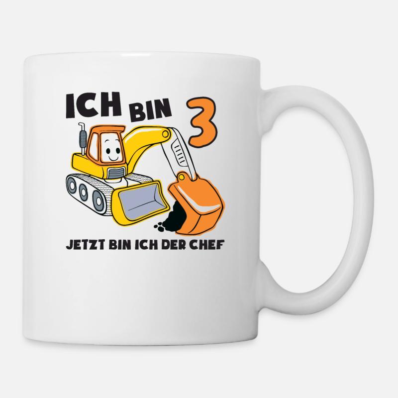 Kinder Ich Bin Schon 3, Jungen Geburtstag - Tasse - Weiß