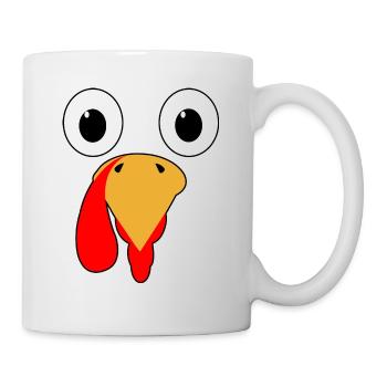 Thanksgiving Truthahn Gesicht Geschenk - Tasse - Weiß - Rechts