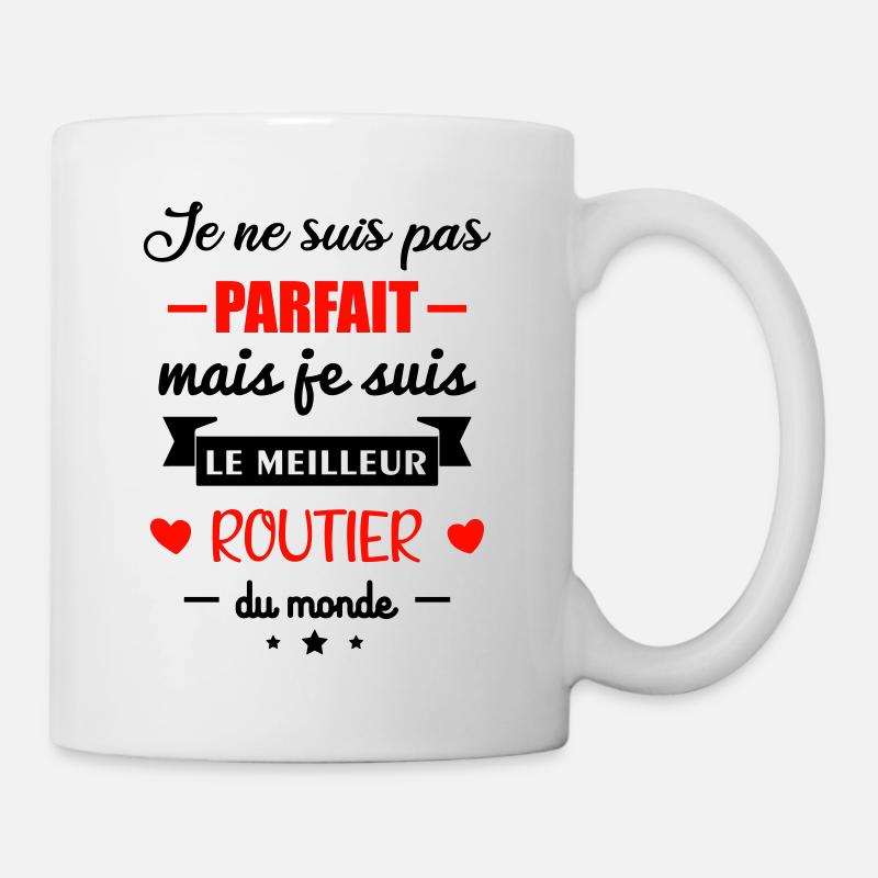 Pas parfait routier,idée cadeau chauffeur routier - Mug blanc - blanc