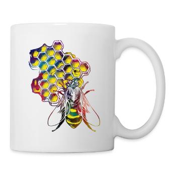 #bee #honey d’abeilles et de miel - Mug blanc - blanc - Droite