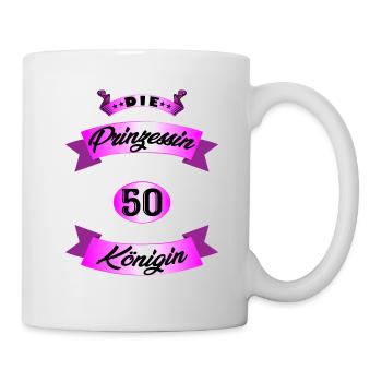 50 Geburtstag Frauen Geschenk 50 Jahre Geburtstag - Tasse - Weiß - Rechts