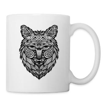 wolf head - tête de loup - Édition limitée - Mug blanc - blanc - Droite