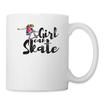 Fille Lady Skater Skater Skate Skateboard - Mug blanc - blanc - Droite