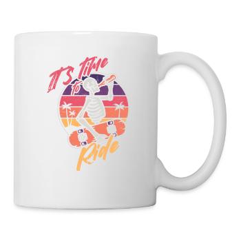 Skeleton Skater Skater Skate Skateboard Rolling - Mug - white - Right