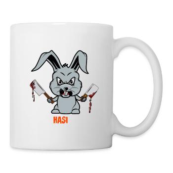 Halloween 2021 Monster verrückter Hase Sarkasmus - Tasse - Weiß - Rechts