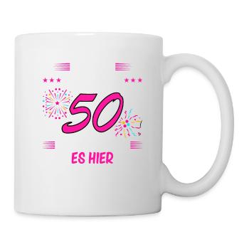 50. Geburtstag 50. Ehrentag 50. Jubiläum Geschenk - Tasse - Weiß - Rechts