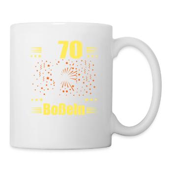 Boßeln Geschenk Boßler Bosseln Boßelsport 70 Jahre - Tasse - Weiß - Rechts