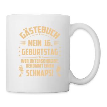16 Geburtstag 16 Ehrentag Geschenk Mann Frau Fun - Tasse - Weiß - Rechts