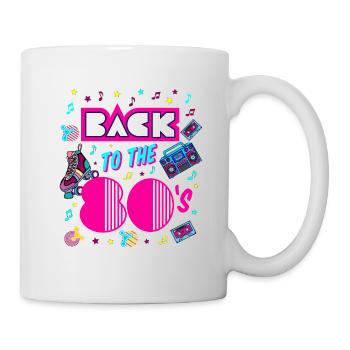 80er Party 80er Jahre Outfit 80s party 80s retro - Tasse - Weiß - Rechts
