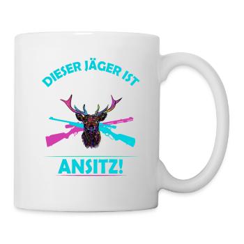 Jagdgeschenke zum 50. Geburtstag für Jäger lustig - Tasse - Weiß - Rechts