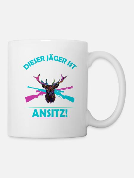 Jagdgeschenke zum 50. Geburtstag für Jäger lustig - Tasse - Weiß