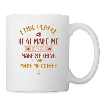 Coffee Lover Coffein Lovers Cappuccino Design - Tasse - Weiß - Rechts