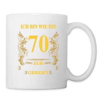 70. Geburtstag lustig Mann 70 Geburtstag Geschenk - Tasse - Weiß - Rechts