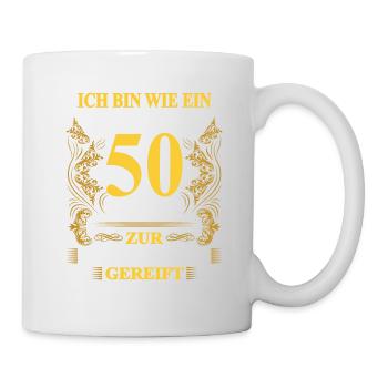 50. Geburtstag lustig Mann 50 Geburtstag Geschenk - Tasse - Weiß - Rechts