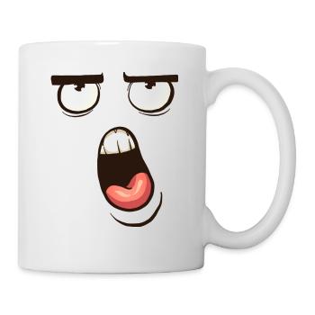 Face Cartoon LOL - Tasse - Weiß - Rechts
