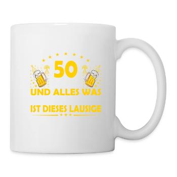 50. Geburtstag lustig 50.Ehrentag 50. Jubiläum Fun - Tasse - Weiß - Rechts