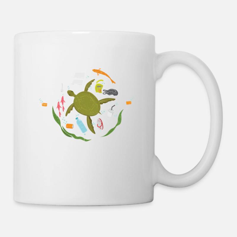 Halten Sie Das Meer Plastikfrei Für Das Klima - Tasse - Weiß