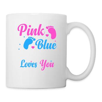 Rosa Oder Blauer Opa Liebt Dich Geschlecht - Tasse - Weiß - Rechts