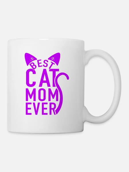 Katzemama Katze Katzen Katzenliebhaber Geschenk - Tasse - Weiß