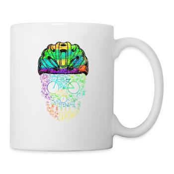 Schädel Mit Helm-radfahrer-design Für - Tasse - Weiß - Rechts