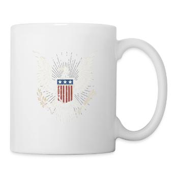 Freedom Eagle Us-flaggendesign Für Die - Tasse - Weiß - Rechts