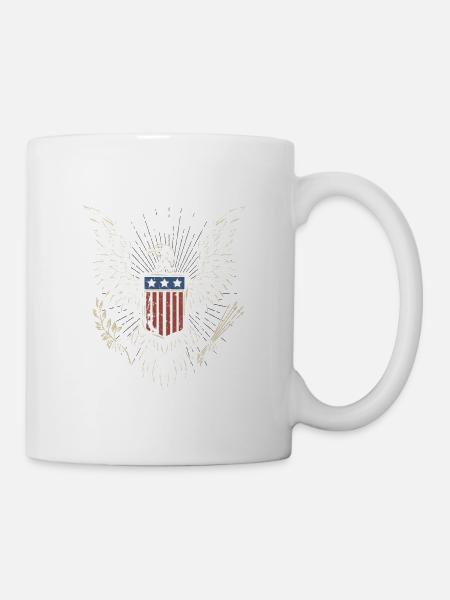Freedom Eagle Us Flag Design For The - Mug - white