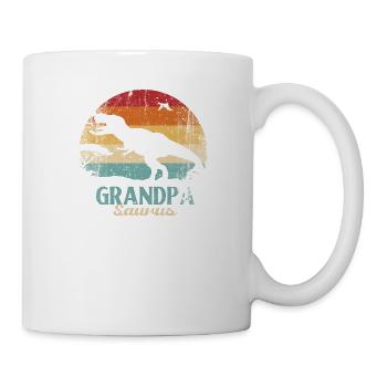 Grandpasaurus Retro Sunset Design For Grandfather - Mug - white - Right