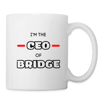 Gift bridge humor funny player - Mug - white - Right