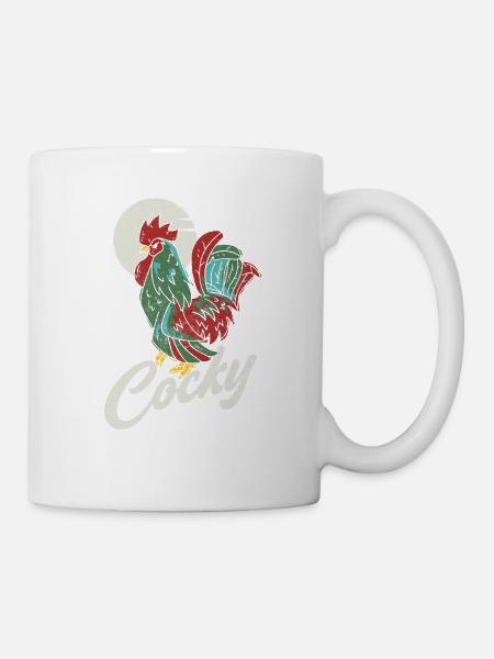 Hochnäsiges Hahn-design Für Hühnerliebhaber - Tasse - Weiß