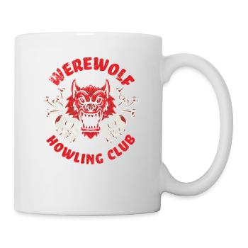 Werewolf Howling Club Skull Design Für Wölfe Fans - Tasse - Weiß - Rechts