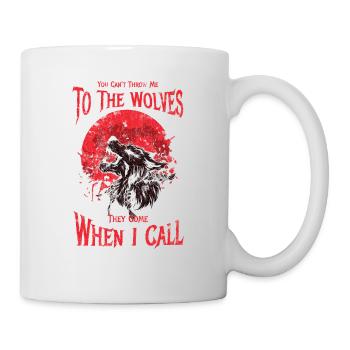 Vous ne pouvez pas me blâmer sur les loups pour - Mug blanc - blanc - Droite