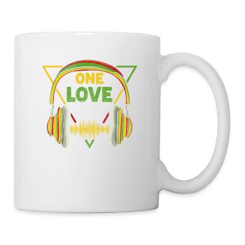 A Love Headphone Design For Reggae Music - Mug - white - Right