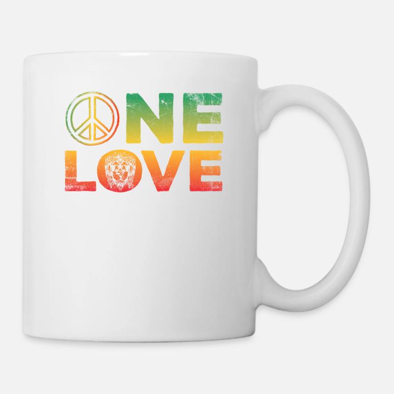 A Love Design For Reggae Rasta - Mug - white