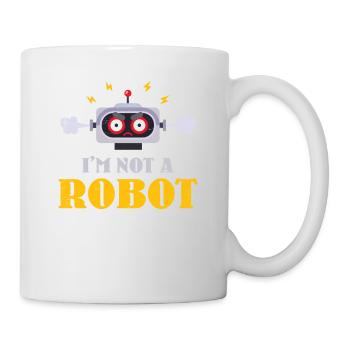 I Am Not a Robot Design For Robot Engineers - Mug - white - Right