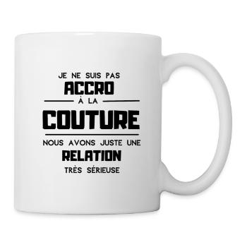 Cadeau humour couture coudre passion drôle - Mug blanc - blanc - Droite