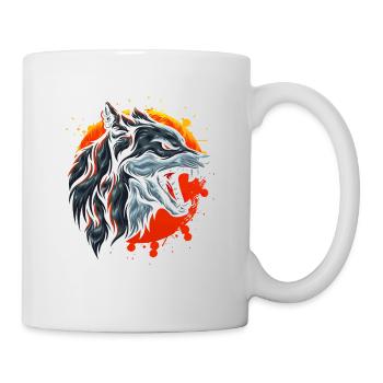 Werewolf sunset design For Wolves fans - Mug - white - Right