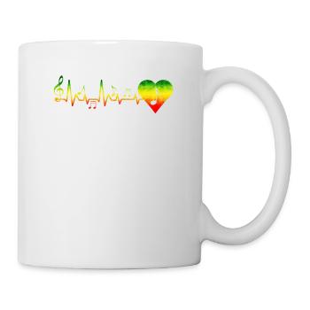 Heartbeat reggae design For reggae music lovers - Mug - white - Right