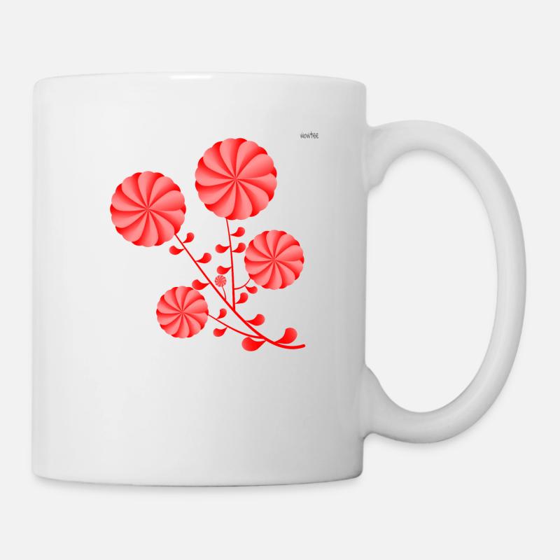 Red folk design #2 - Mug - white