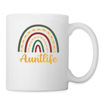 Auntlife Rainbow Design Für Tanten Tante - Tasse - Weiß - Rechts