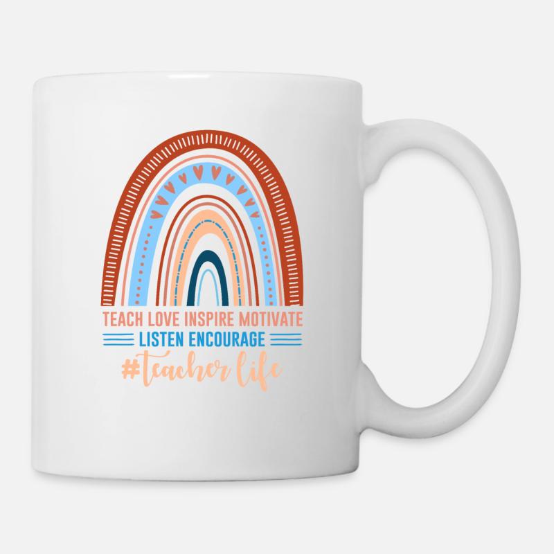 Conception de la vie des enseignants pour des enseignants inspirants - Mug blanc - blanc