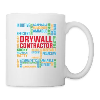 Drywall construction company Wallboard Design for a - Mug - white - Right