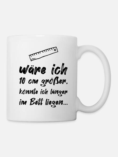 Bett tshirt, schwarz - Tasse - Weiß