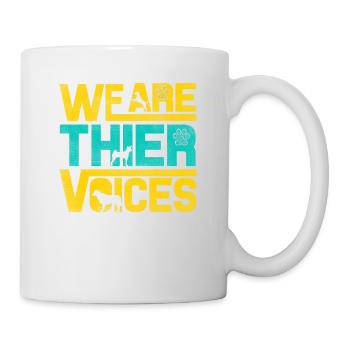 Nous sommes votre conception de voix pour les amoureux des animaux de compagnie - Mug blanc - blanc - Droite