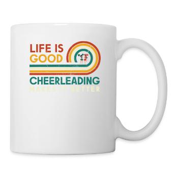 La vie est bonne Cheerleading le rend meilleur - Mug blanc - blanc - Droite