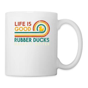 Das Leben Ist Gut Gummiente Macht Es Besser Für - Tasse - Weiß - Rechts