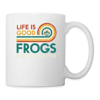 La vie est meilleure Les grenouilles la rendent meilleure - Mug blanc - blanc - Droite