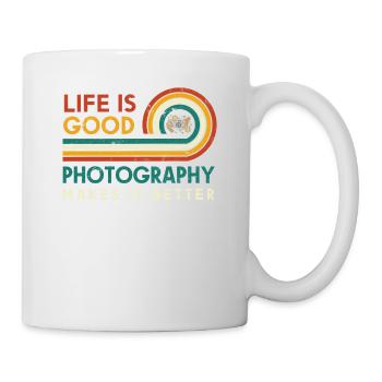 La vie est belle, la photographie la rend meilleure - Mug blanc - blanc - Droite